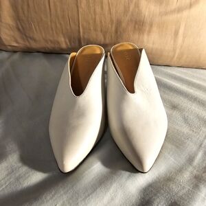 Joie White Leather Pointed Kitten Heels - Size 7
